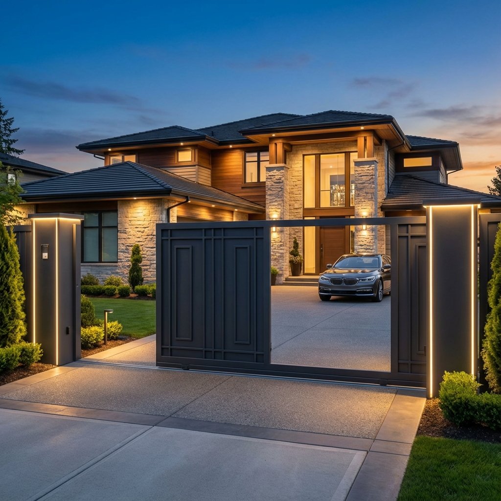 Puerta residencial automática de lujo